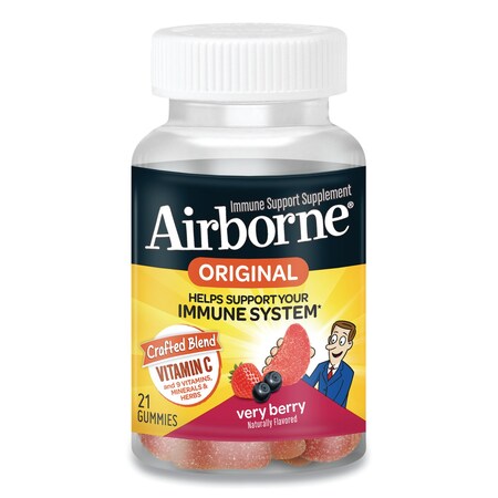 Airborne Immune Support Gummies, Very Berry, 21/Bottle 47865-90846